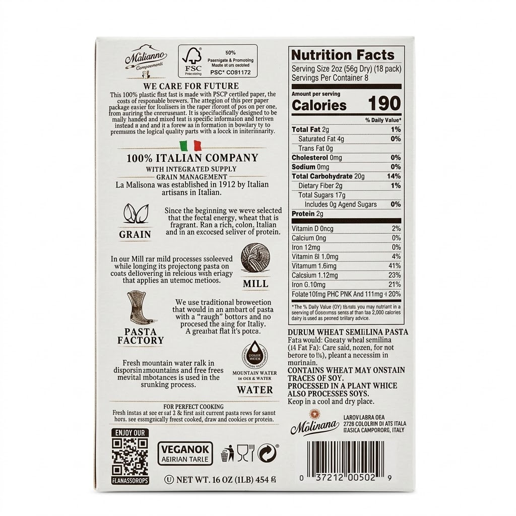 La Molisana Penne Ziti Rigate No. 20 16oz Box