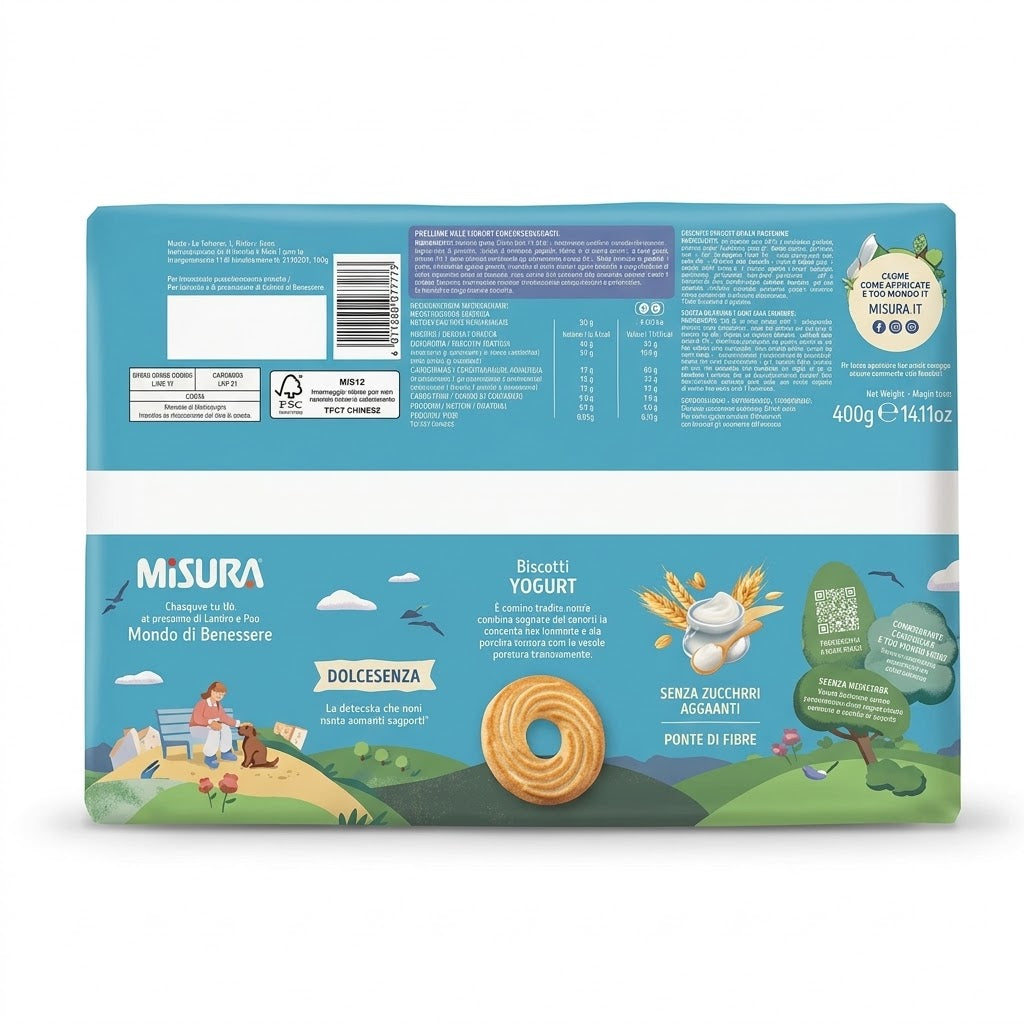 Misura Dolcesenza Yogurt Biscuits 400g