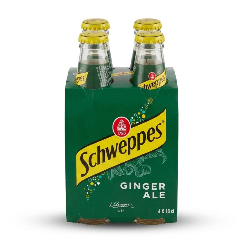 Schweppes Ginger Ale 4X180ml – Glass Bottle Soda