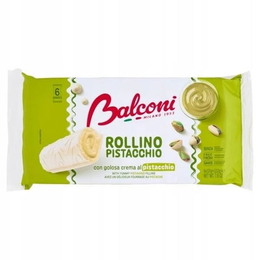 Balconi Rollino Pistacchio Premium Italian Sponge Cake Rolls 222g
