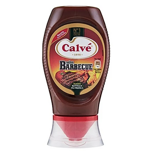 Calve barbecue sauce bottle on a white background