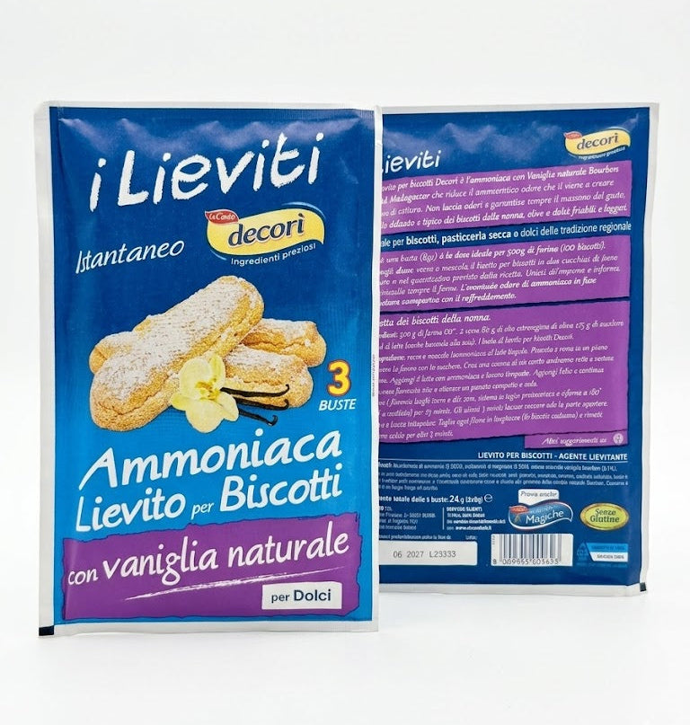 Decorì Biscuit Yeast with Baking Ammonia and Natural Vanilla