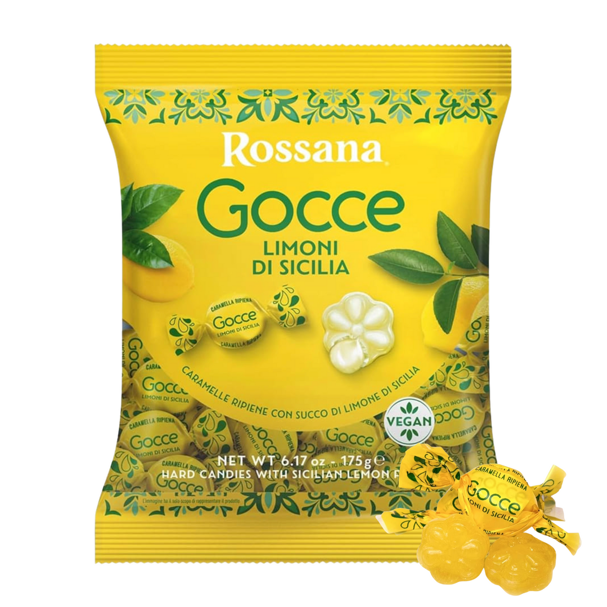 Rossana Gocce Lemon Flavored Candy 175g