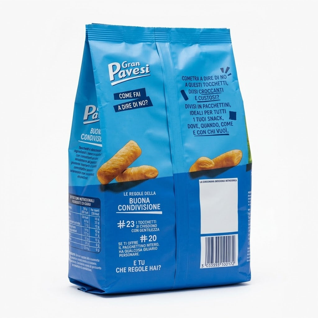 Gran Pavesi Tocchetti Mais Baked Corn Snacks 8-Pack (256g)