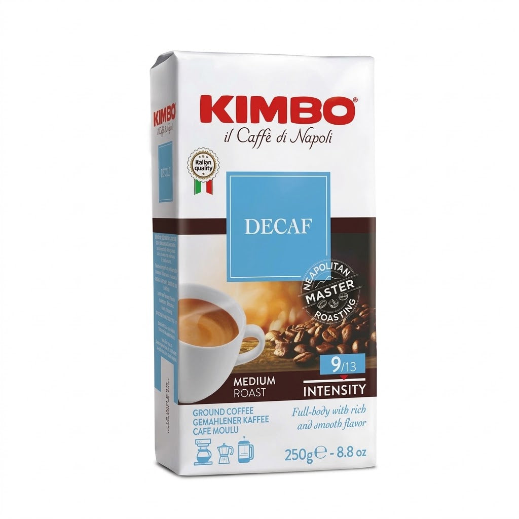 Kimbo Decaf Ground Coffee 250g – Neapolitan Moka Brew