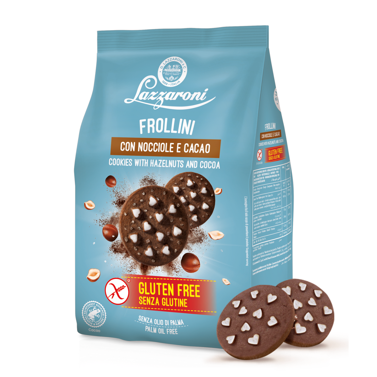 Lazzaroni Frollini Gluten-Free Hazelnut Chocolate Cookies