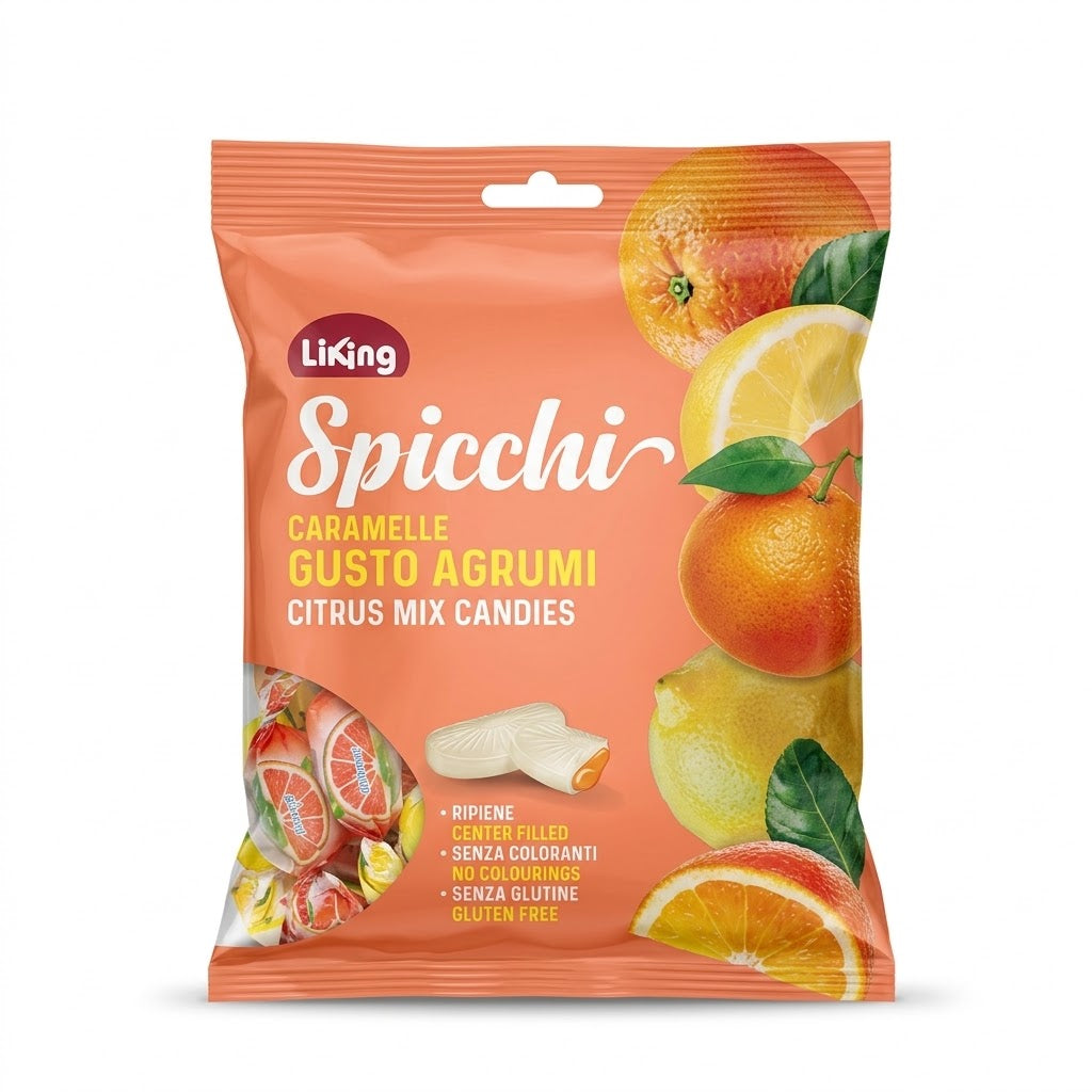 Liking Spicchi Citrus Mix Center-Filled Candies 150g