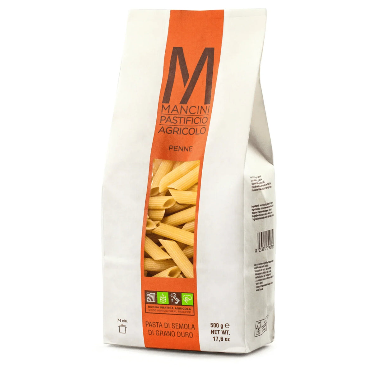 Mancini Pastificio Agricolo Artisanal Penne Rigate 500g