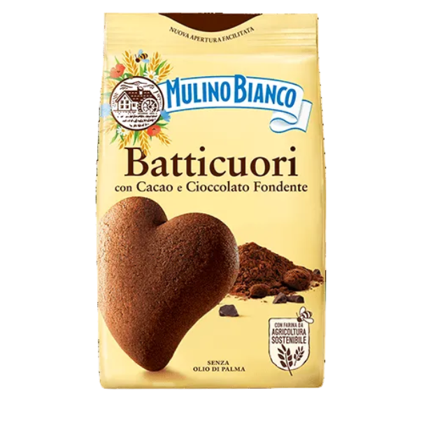 Mulino Bianco Batticuori Chocolate Shortbread Cookies 350g