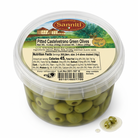 Pitted Castelvetrano Green Olives 200g