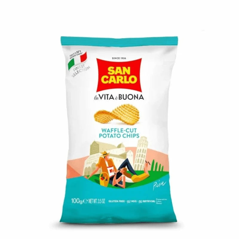 San Carlo Waffle-Cut Italian Potato Chips 100g