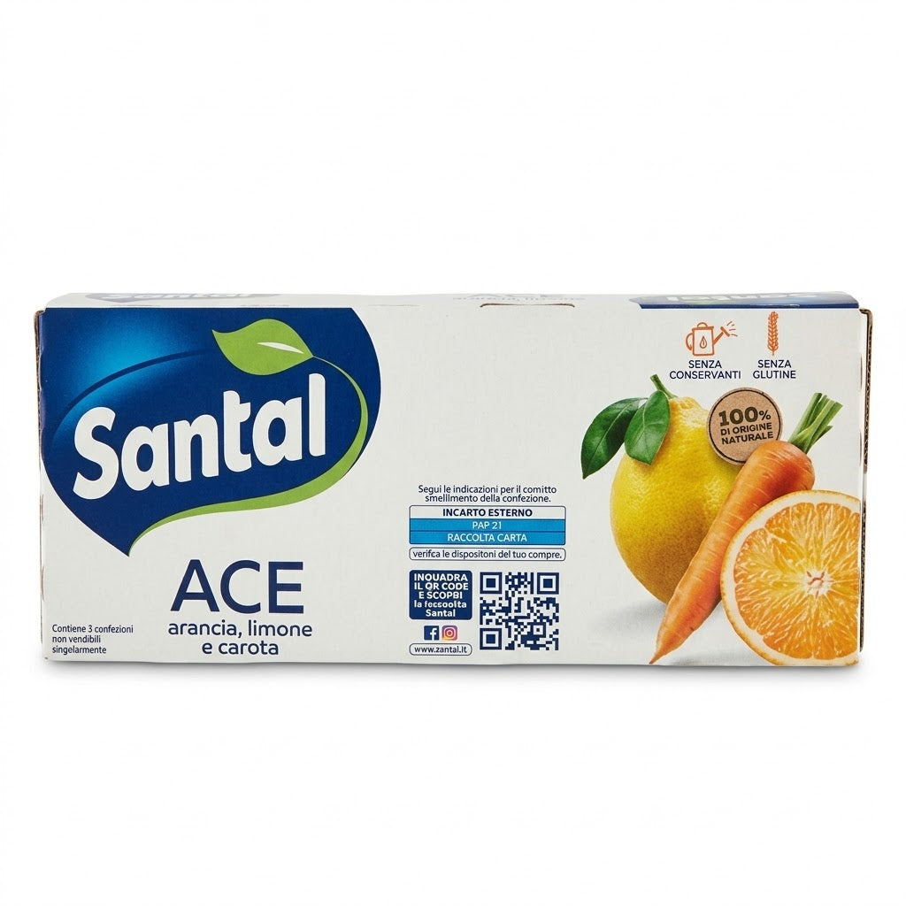 Santal ACE Orange Lemon Carrot Juice 3x200ml – Italy