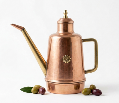 Traditional Copper & Brass Oil Dispenser (Oliera)  1.0L