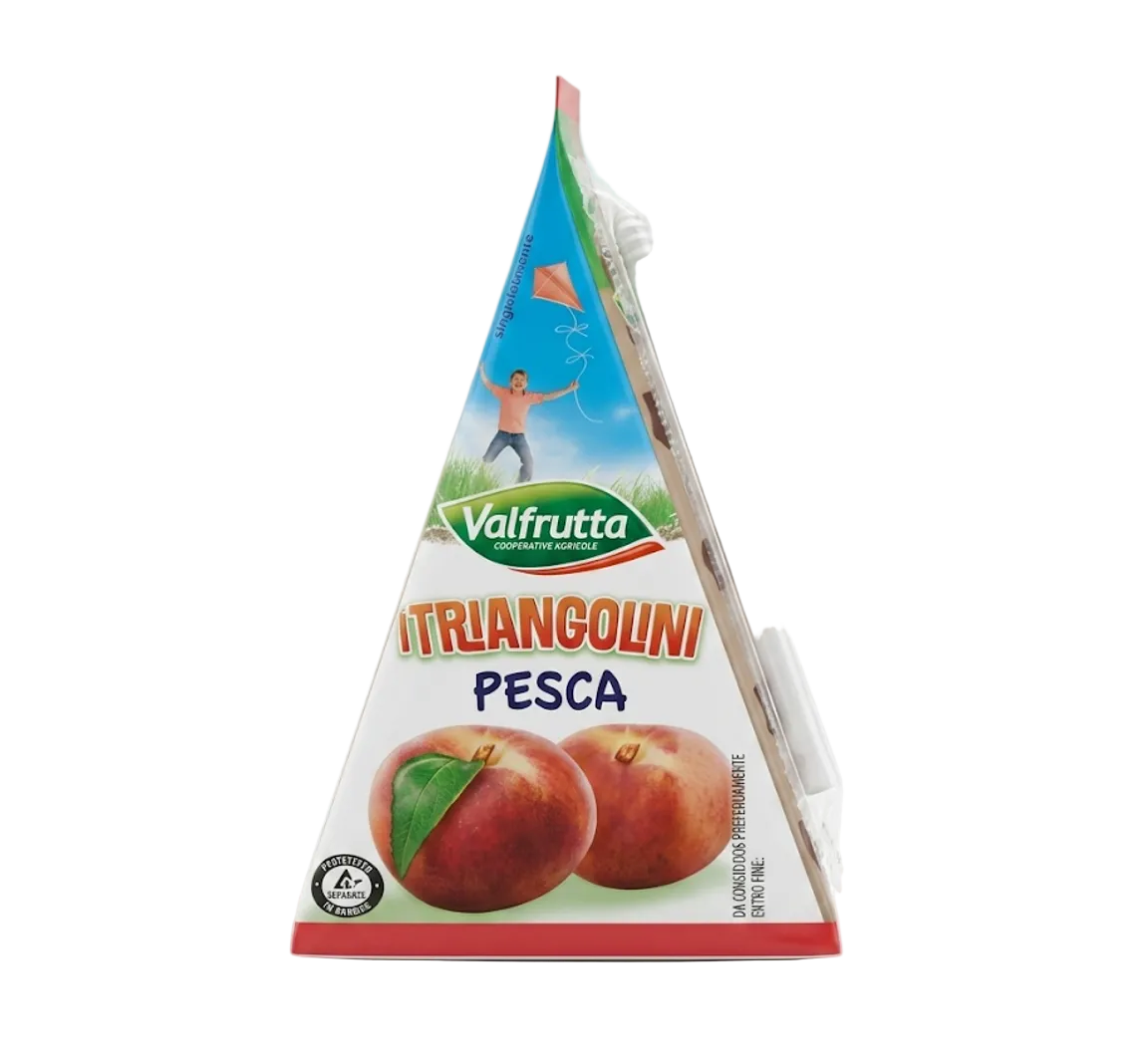 Valfrutta "I Triangolini" Mini Peach Juice Triangle 100ml – Italian Kids' Favorite