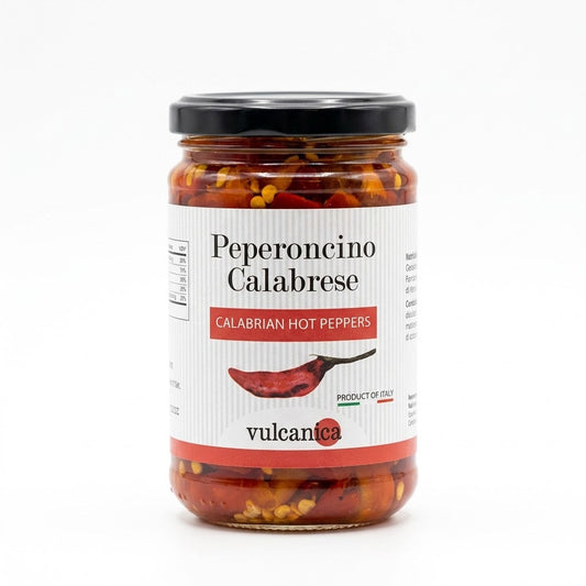 Vulcanica Calabrian Hot Peppers in Sunflower Oil 280g Jar